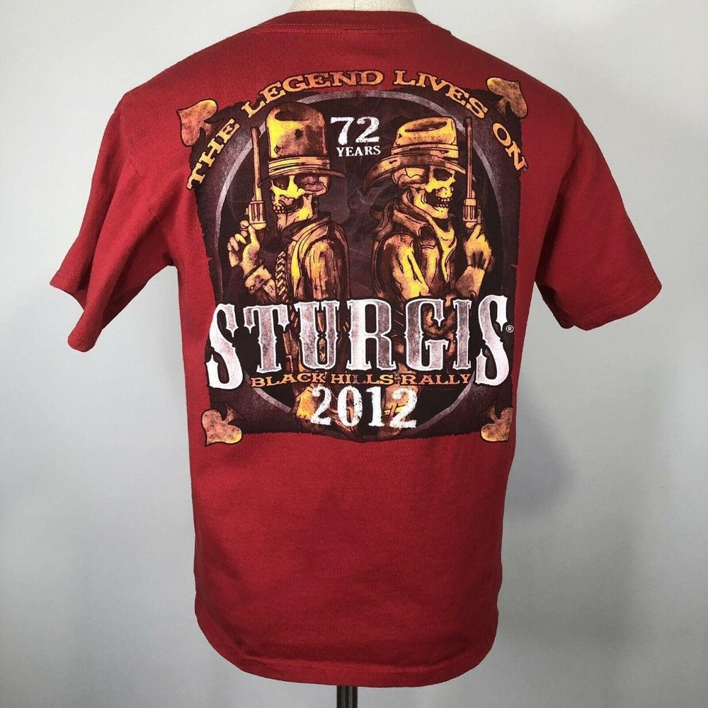 2012 Sturgis Black Hills Rally T Shirt M Skeletons - Picture 6 of 8